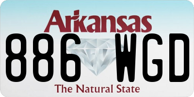 AR license plate 886WGD