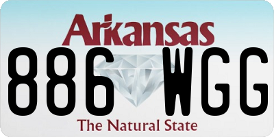AR license plate 886WGG