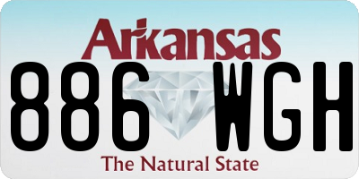 AR license plate 886WGH