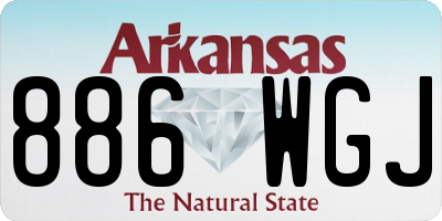 AR license plate 886WGJ