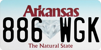 AR license plate 886WGK