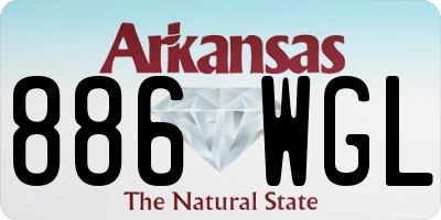 AR license plate 886WGL