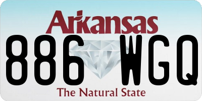 AR license plate 886WGQ
