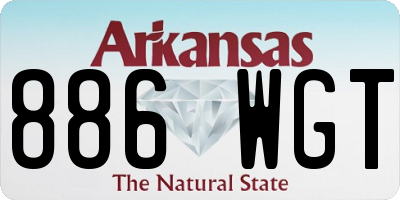 AR license plate 886WGT