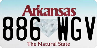 AR license plate 886WGV