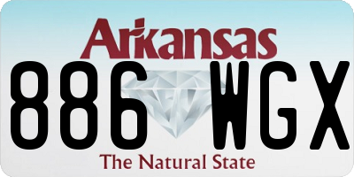 AR license plate 886WGX