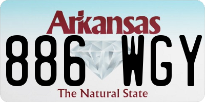 AR license plate 886WGY