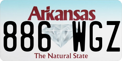 AR license plate 886WGZ