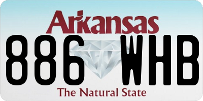 AR license plate 886WHB