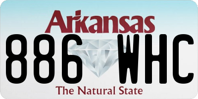 AR license plate 886WHC