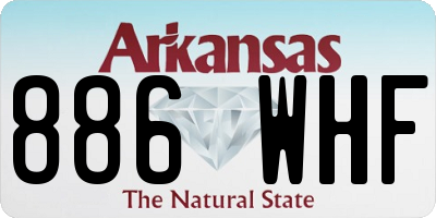 AR license plate 886WHF