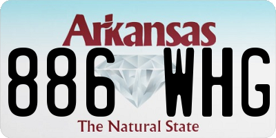 AR license plate 886WHG