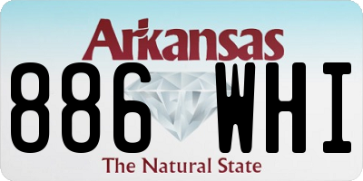 AR license plate 886WHI