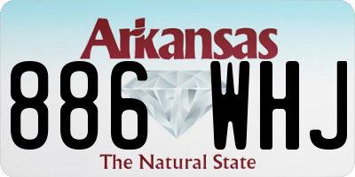 AR license plate 886WHJ