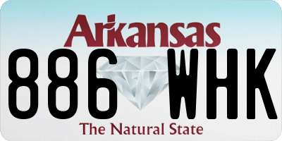 AR license plate 886WHK