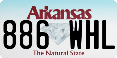 AR license plate 886WHL
