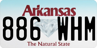 AR license plate 886WHM
