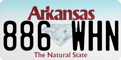 AR license plate 886WHN