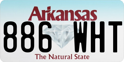 AR license plate 886WHT