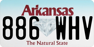 AR license plate 886WHV
