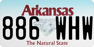 AR license plate 886WHW