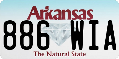 AR license plate 886WIA
