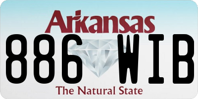 AR license plate 886WIB