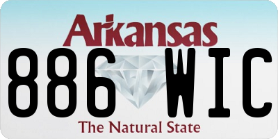 AR license plate 886WIC