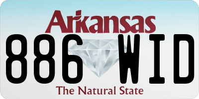 AR license plate 886WID