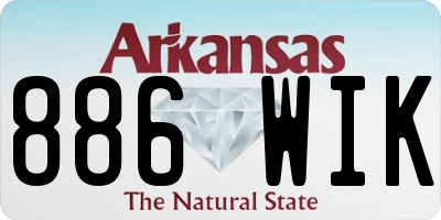 AR license plate 886WIK