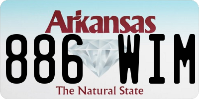 AR license plate 886WIM