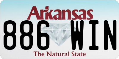 AR license plate 886WIN