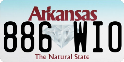 AR license plate 886WIO