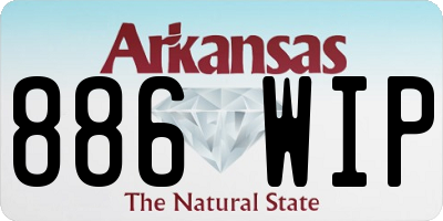 AR license plate 886WIP