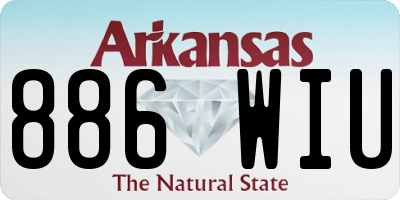 AR license plate 886WIU