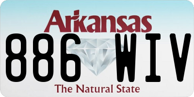 AR license plate 886WIV