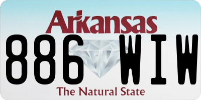AR license plate 886WIW