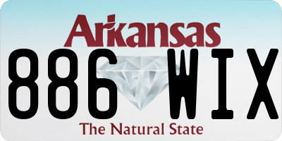 AR license plate 886WIX