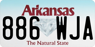 AR license plate 886WJA