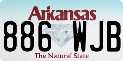 AR license plate 886WJB