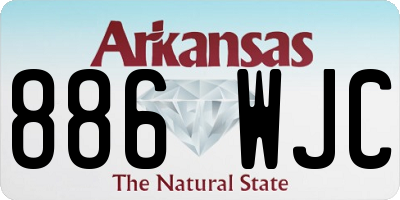 AR license plate 886WJC