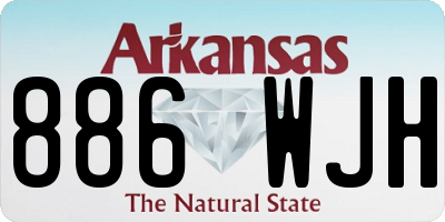 AR license plate 886WJH