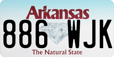 AR license plate 886WJK