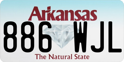 AR license plate 886WJL