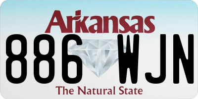 AR license plate 886WJN