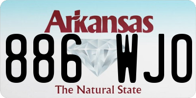 AR license plate 886WJO