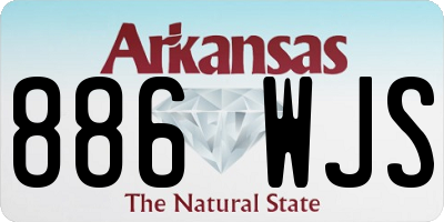 AR license plate 886WJS