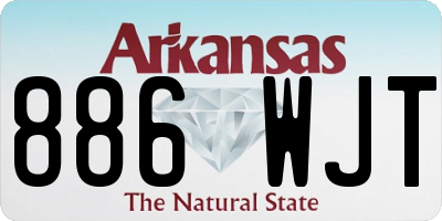AR license plate 886WJT