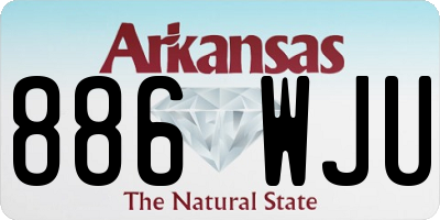 AR license plate 886WJU