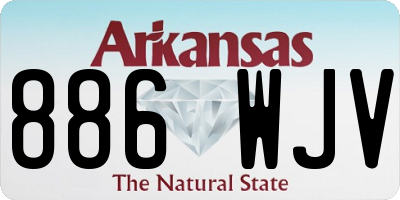 AR license plate 886WJV